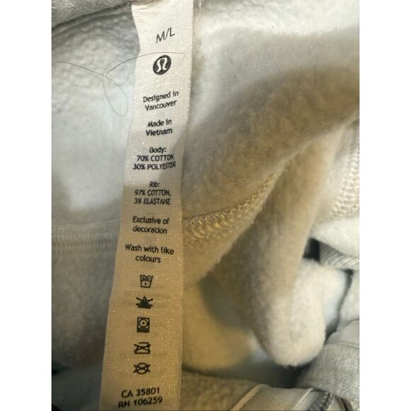 Lululemon Women's Scuba Oversized Half Zip Hoodie Heathered Light Grey Size M/L - Picture 7 of 15